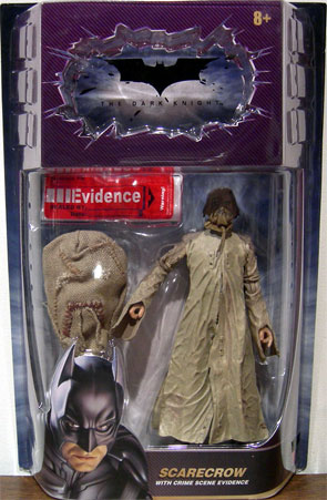 Movie Masters Scarecrow action figure with crime scene evidence